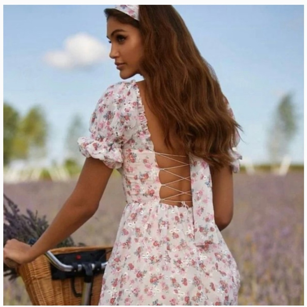 Floral Puff Sleeve Dress